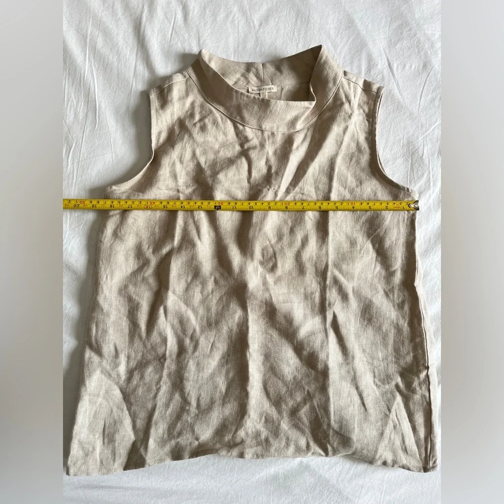 NWOT Elieen Fisher 100% Organic Linen Two Piece, top and pant - Picture 9 of 12